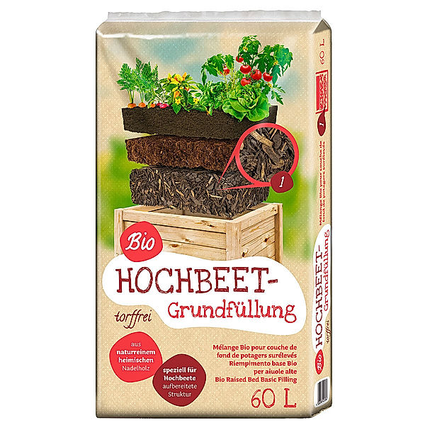 BIO Hochbeet Grundfüllung, 60 Liter