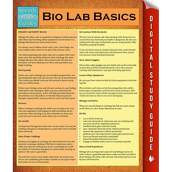 Bio Lab Basics / Human Biology Edition, Speedy Publishing