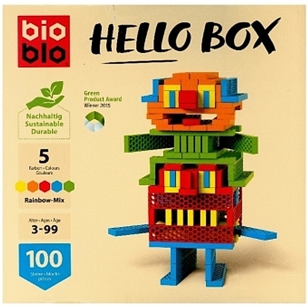 Piatnik Bioblo: Hello Box, Rainbow Mix, 100 Steine