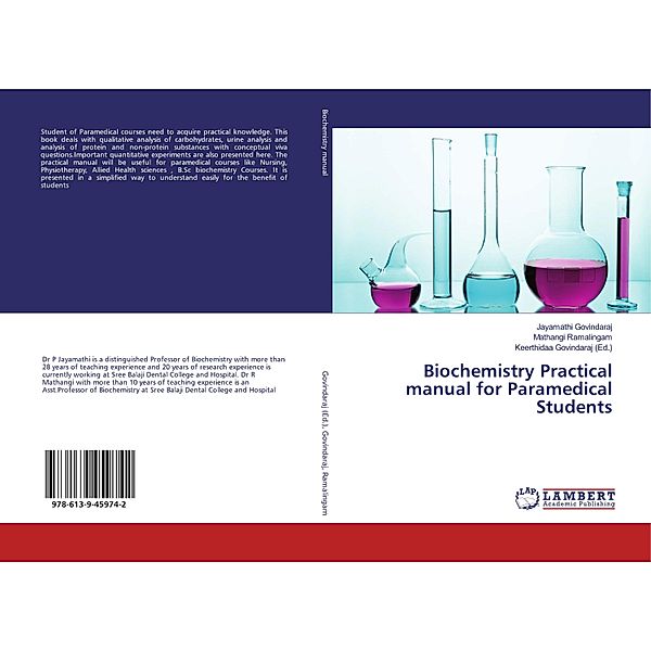 Biochemistry Practical manual for Paramedical Students, Jayamathi Govindaraj, Mathangi Ramalingam