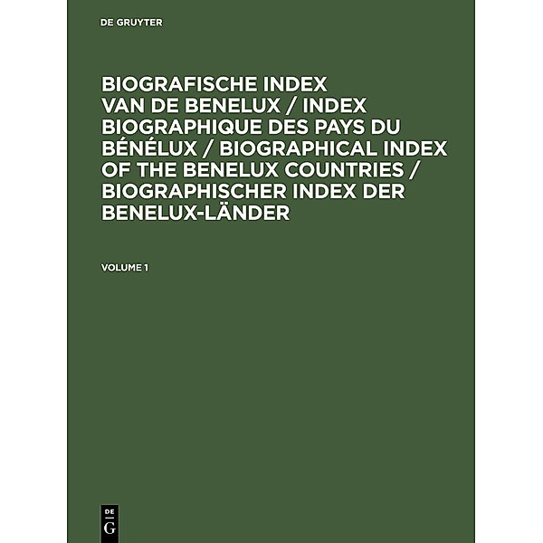 Biografische Index van de Benelux