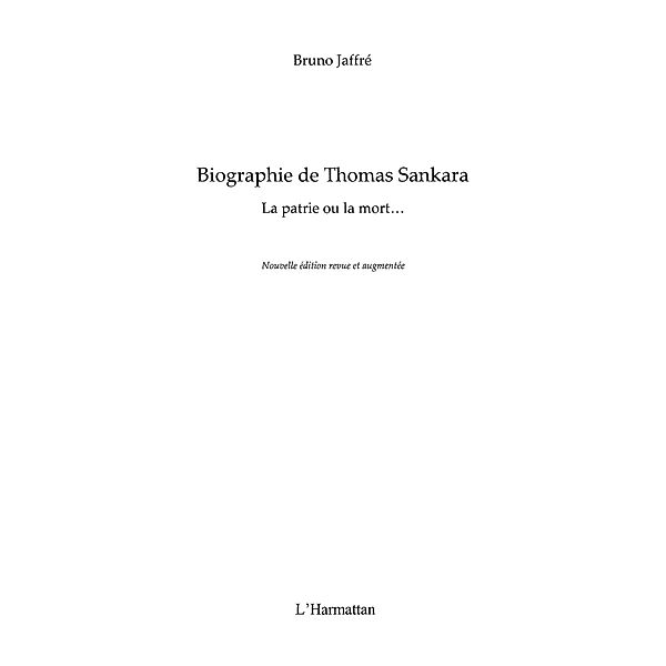 Biographie de Thomas Sankara N.E. / Hors-collection, Bruno Jaffre