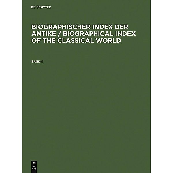 Biographischer Index der Antike