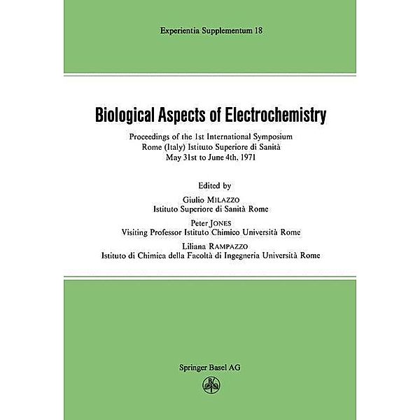 Biological Aspects of Electrochemistry / Experientia Supplementum Bd.18, Milazzo, Jones, Rampazzo