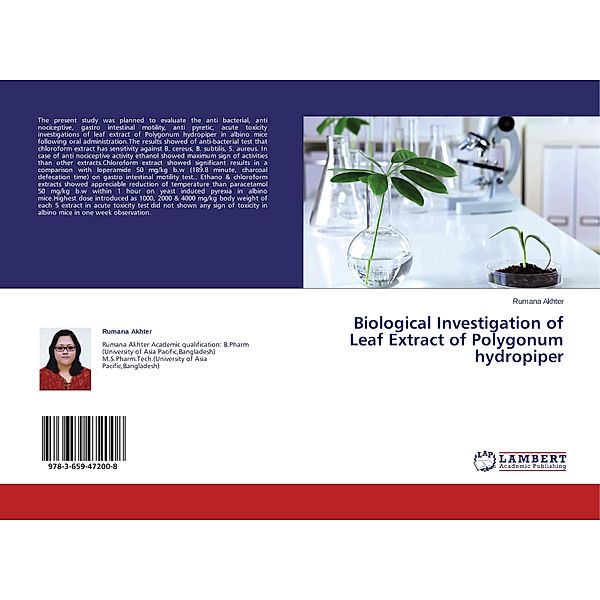 Biological Investigation of Leaf Extract of Polygonum hydropiper, Rumana Akhter