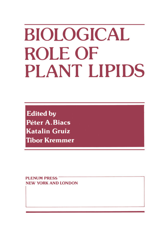 Biological Role of Plant Lipids