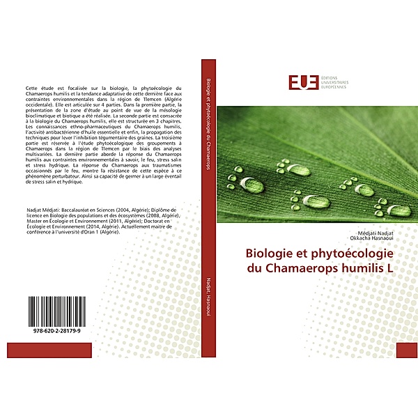 Biologie et phytoécologie du Chamaerops humilis L, Médjati Nadjat, Okkacha Hasnaoui