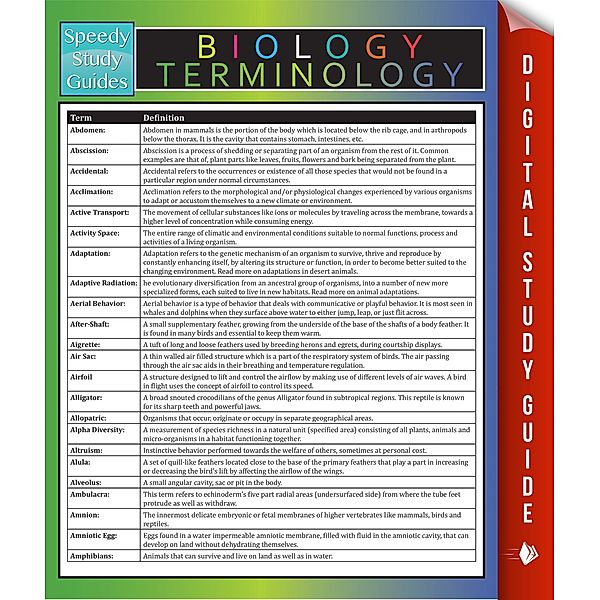 Biology Terminology / Dot EDU, Speedy Publishing