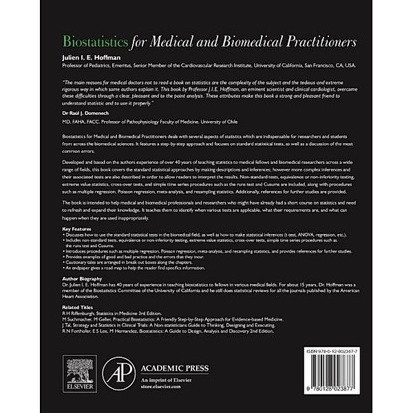 Biostatistics for Medical and Biomedical Practitioners, Julien I. E. Hoffman