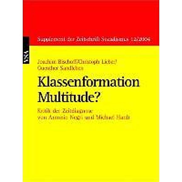 Bischoff, J: Klassenformation Multitude?, Joachim Bischoff, Christoph Lieber, Guenther Sandleben