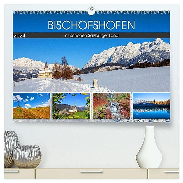 Bischofshofen im schönen Salzburger Land (hochwertiger Premium Wandkalender 2024 DIN A2 quer), Kunstdruck in Hochglanz, Christa Kramer