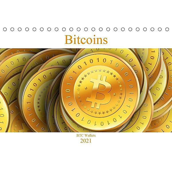 Bitcoins (Tischkalender 2021 DIN A5 quer), BTC Wallets