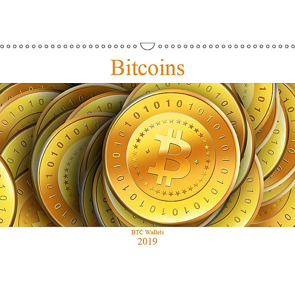 Bitcoins (Wandkalender 2019 DIN A3 quer), BTC Wallets