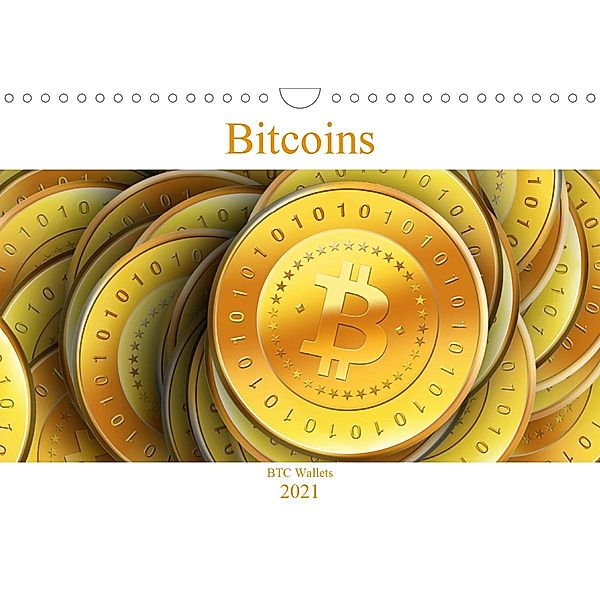 Bitcoins (Wandkalender 2021 DIN A4 quer), BTC Wallets