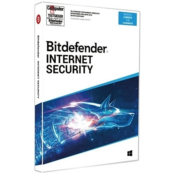 Bitdefender Internet Security 2020 3 Geräte/18Monate, Code in a Box
