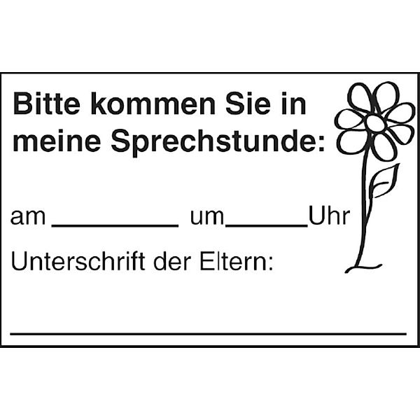 Bitte kommen Sie in meine Sprechstunde/Holzstempel