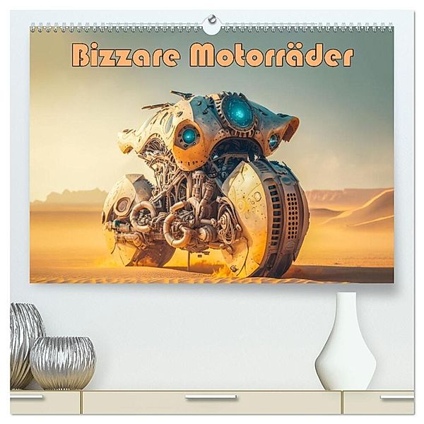 Bizzare Motorräder (hochwertiger Premium Wandkalender 2024 DIN A2 quer), Kunstdruck in Hochglanz, Liselotte Brunner-Klaus