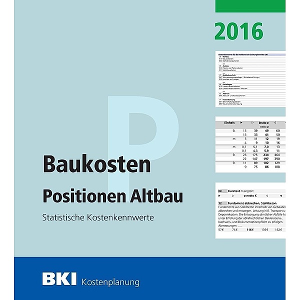BKI Baukosten Altbau 2016