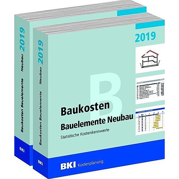 BKI Baukosten Gebäude + Bauelemente Neubau 2019, 2 Bde.