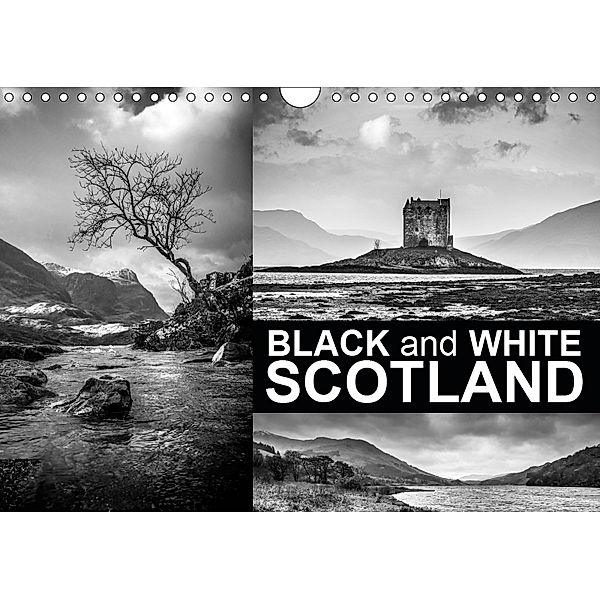 Black and White Scotland (Wall Calendar 2019 DIN A4 Landscape), Michiel Mulder / Corsa Media