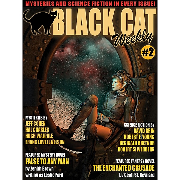Black Cat Weekly #2, Leslie Ford, Robert Silverberg, David Brin, Jeff Cohen, Frank Lovell Nelson, Hal Charles, Hugh Walpole, Reginald Bretnor, Robert F. Young, Randall Garrett