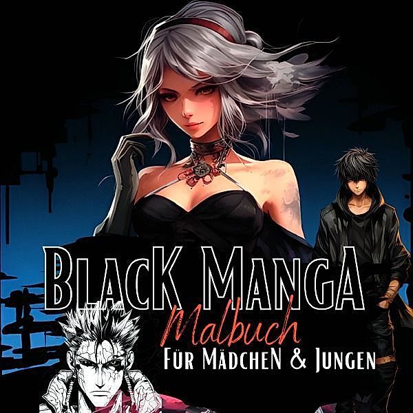 Black Manga Malbuch., Lucy´s Manga Malbücher