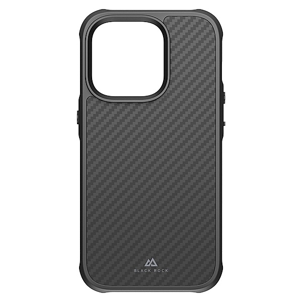 Black Rock Cover Robust Carbon für Apple iPhone 14 Pro, Schwarz