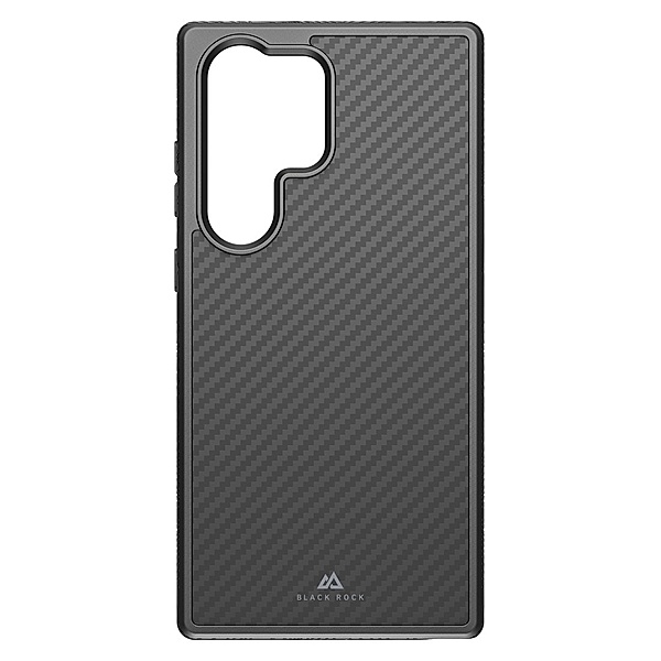 Black Rock Cover Robust Carbon für Samsung Galaxy S23 Ultra, Schwarz