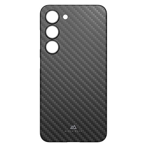 Black Rock Cover Ultra Thin Iced für Samsung Galaxy S23, Schwarz/Flex Carbon