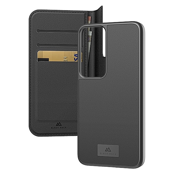 Black Rock Wallet 2in1 für Samsung Galaxy S23, Premium Leather, Schwarz