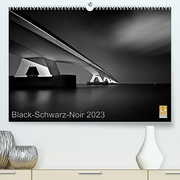 Black-Schwarz-Noir 2023 (Premium, hochwertiger DIN A2 Wandkalender 2023, Kunstdruck in Hochglanz), Lichtformwerk/Arnd Gottschalk