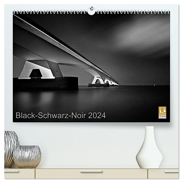 Black-Schwarz-Noir 2024 (hochwertiger Premium Wandkalender 2024 DIN A2 quer), Kunstdruck in Hochglanz, Lichtformwerk/Arnd Gottschalk