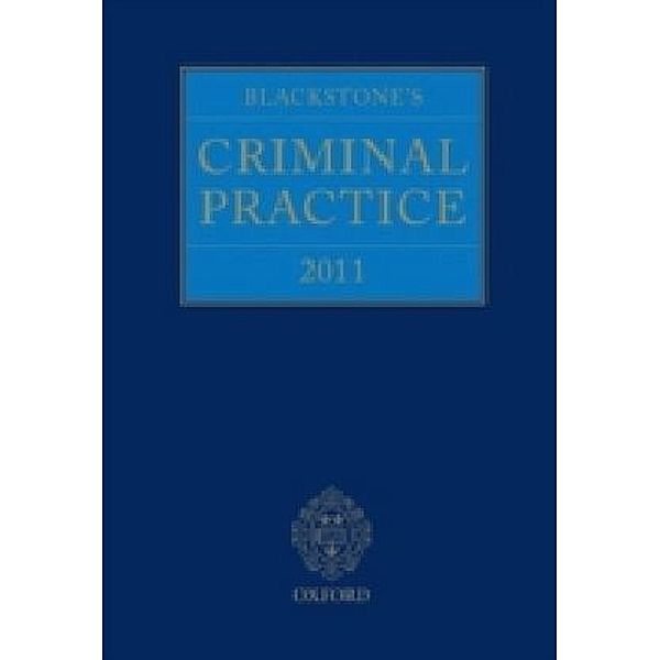 Blackstone's Criminal Practice 2011, w. CD-ROM and with all supplements), Professor David Ormerod