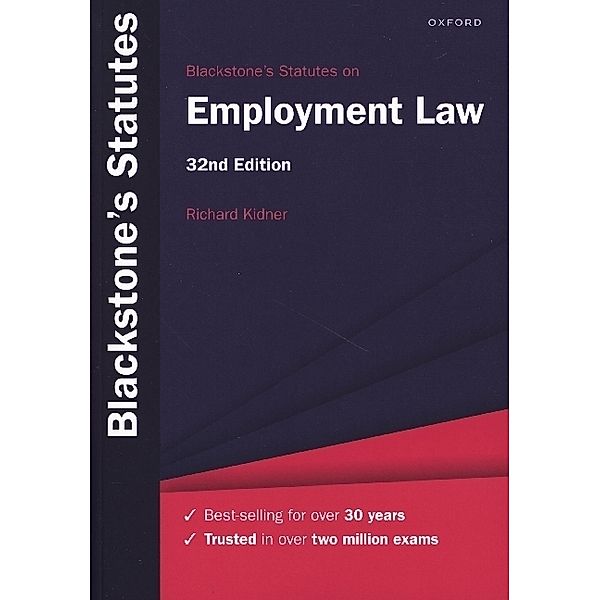 Blackstone's Statutes on Employment Law, Richard Kidner