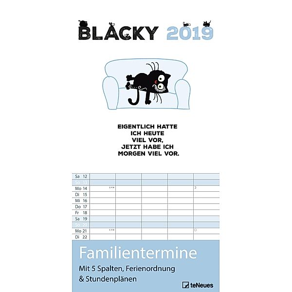 Blacky 2019 Familienplaner