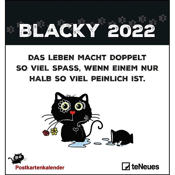 Blacky 2022 - Postkarten-Kalender - Kalender-mit-Postkarten - zum-raustrennen - 16x17
