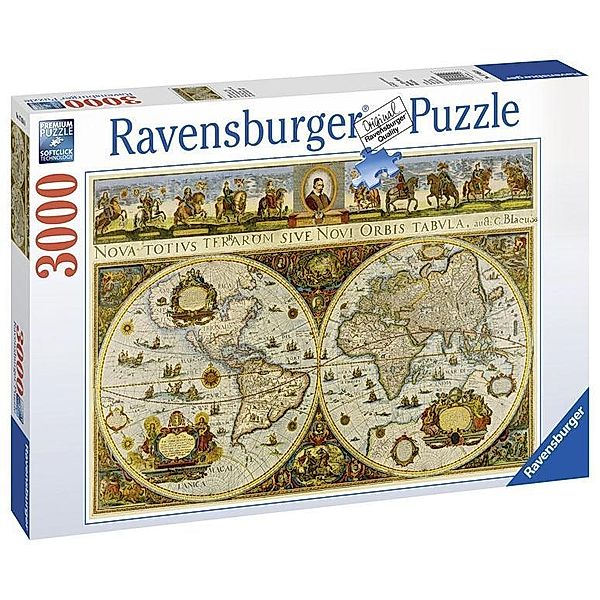 Blaeuw, Große Weltkarte 1665 Puzzle 3000 Teile
