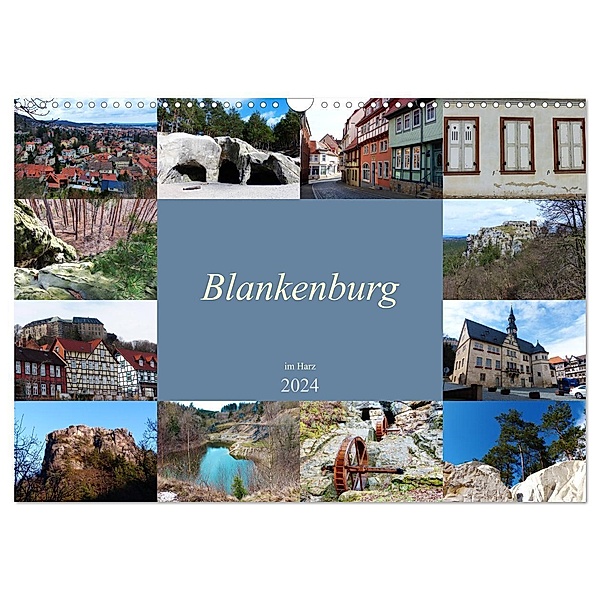 Blankenburg im Harz (Wandkalender 2024 DIN A3 quer), CALVENDO Monatskalender, Lucy M. Laube