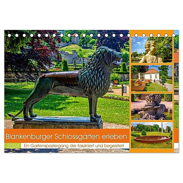 Blankenburger Schlossgärten erleben (Tischkalender 2024 DIN A5 quer), CALVENDO Monatskalender, Holger Felix