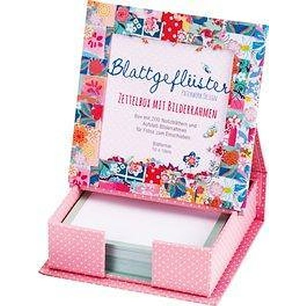 Blattgeflüster Patchwork Zettelbox mit Bilderrahmen