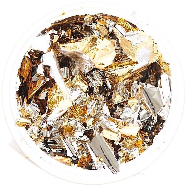 Blattmetall Flocken Gold-Silber, 0,3g