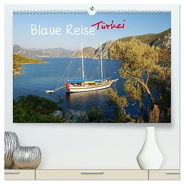 Blaue Reise Türkei (hochwertiger Premium Wandkalender 2024 DIN A2 quer), Kunstdruck in Hochglanz, Lars Meinicke