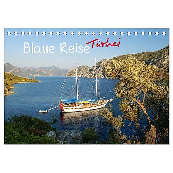 Blaue Reise Türkei (Tischkalender 2024 DIN A5 quer), CALVENDO Monatskalender, Lars Meinicke