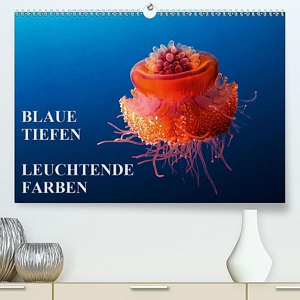 Blaue Tiefen - Leuchtende Farben (Premium-Kalender 2020 DIN A2 quer), Walter Adler