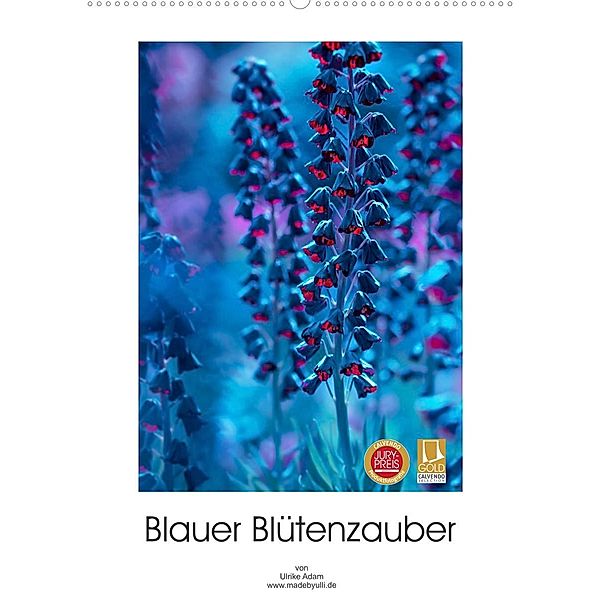 Blauer Blütenzauber (Wandkalender 2023 DIN A2 hoch), Ulrike Adam