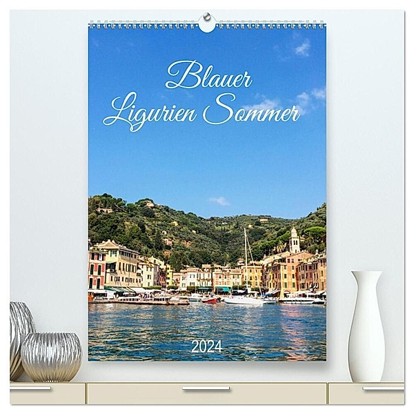 Blauer Ligurien Sommer (hochwertiger Premium Wandkalender 2024 DIN A2 hoch), Kunstdruck in Hochglanz, Gaby Wojciech