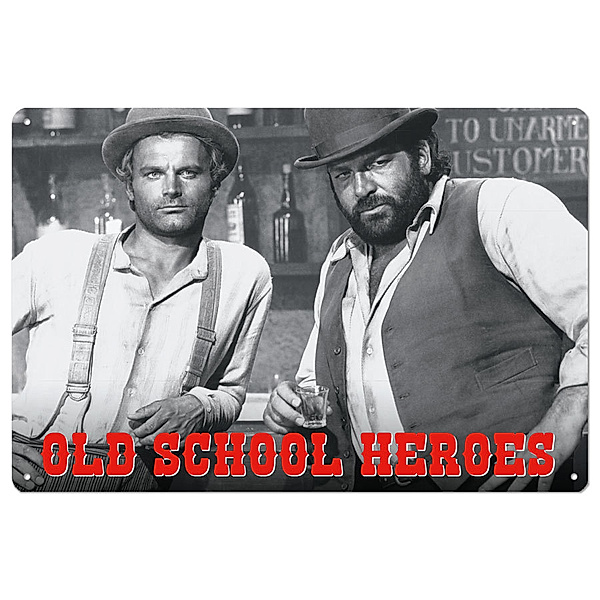 Blechschild Bud Spencer Old School Heroes
