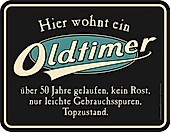 Blechschild "Oldtimer" (Ausführung: 50 Jahre) product