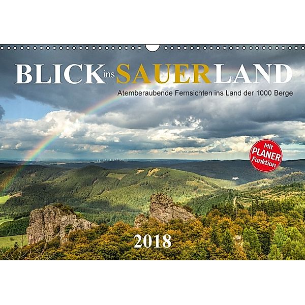 Blick ins Sauerland (Wandkalender 2018 DIN A3 quer), Heidi Bücker