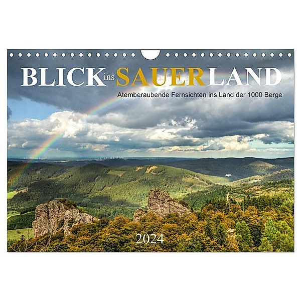 Blick ins Sauerland (Wandkalender 2024 DIN A4 quer), CALVENDO Monatskalender, Heidi Bücker